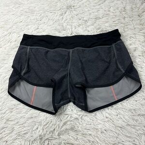 🔥$SALE$🔥 Lululemon Speed Short Heathered Black / Black / Very Light Flare